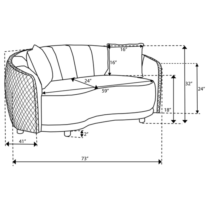 Brookside Stationary 2 Pc Set - Visions in Furniture (La Mirada, CA)