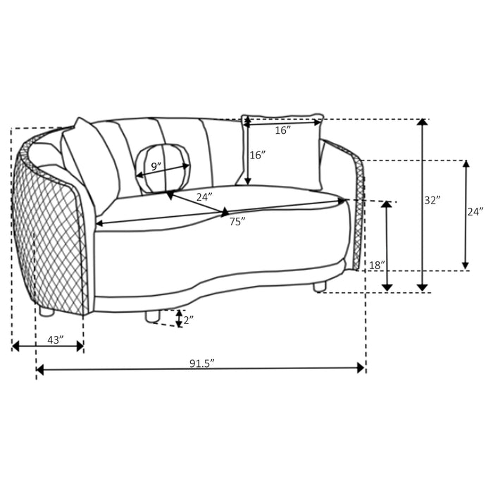 Brookside Stationary Sofa - Visions in Furniture (La Mirada, CA)