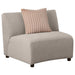 Fayette Upholstered Armless Chair Greige - Visions in Furniture (La Mirada, CA)