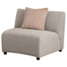 Fayette Upholstered Armless Chair Greige - Visions in Furniture (La Mirada, CA)