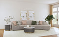 Fayette Upholstered Armless Chair Greige - Visions in Furniture (La Mirada, CA)