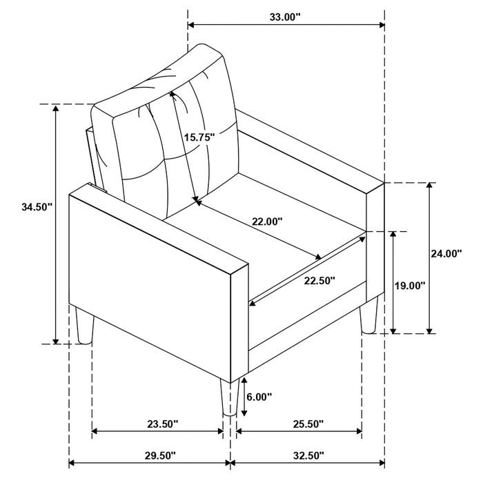 Bowen Stationary 3 Pc Sets - Visions in Furniture (La Mirada, CA)