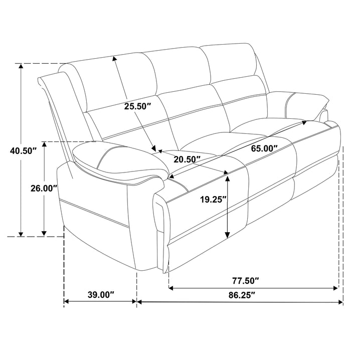 Ellington Stationary 2 Pc Set - Visions in Furniture (La Mirada, CA)