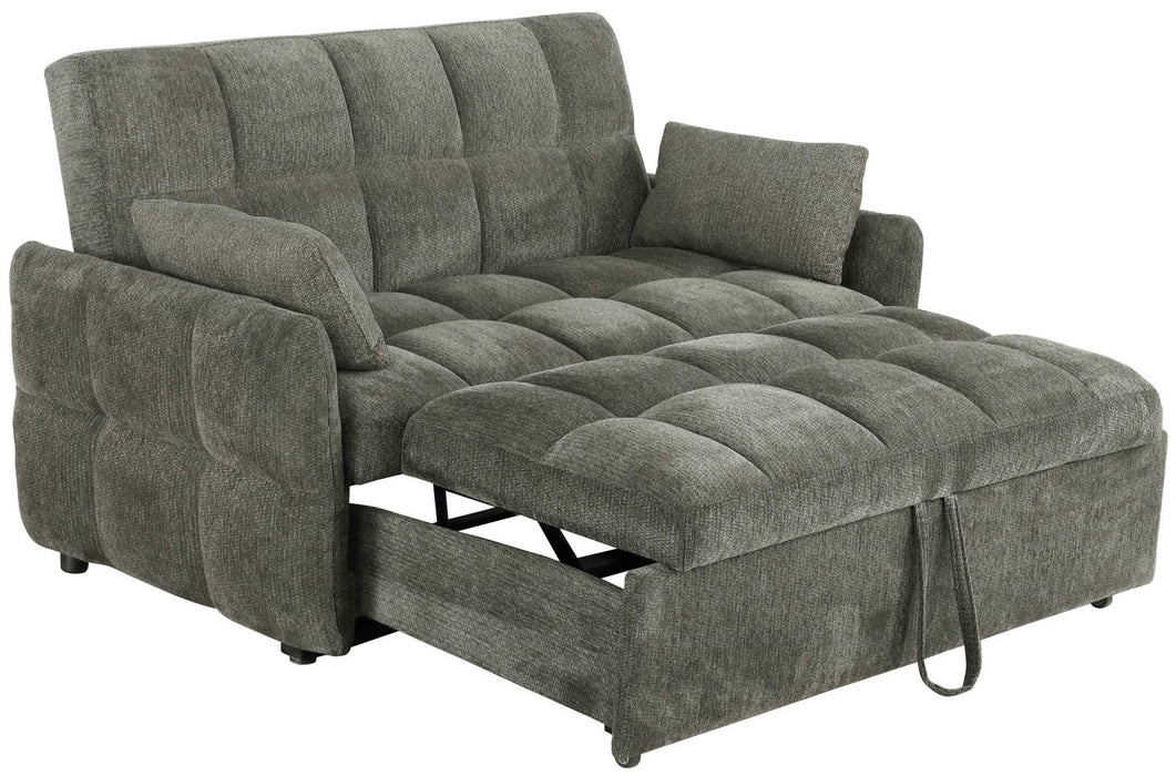 Cotswold Tufted Cushion Sleeper Sofa Bed Light Grey & Dark Grey - Visions in Furniture (La Mirada, CA)