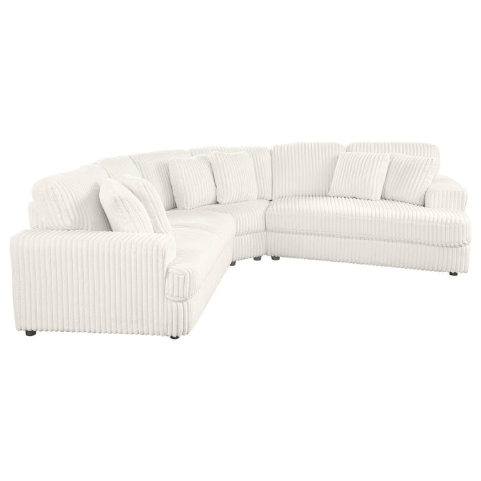 Emberson Upholstered Modular Sectional Sofa Ivory - Visions in Furniture (La Mirada, CA)