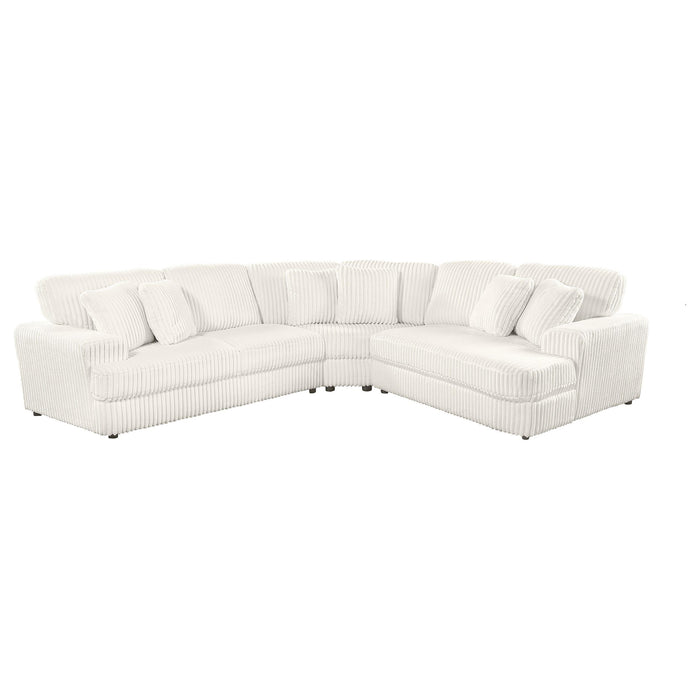 Emberson Upholstered Modular Sectional Sofa Ivory - Visions in Furniture (La Mirada, CA)