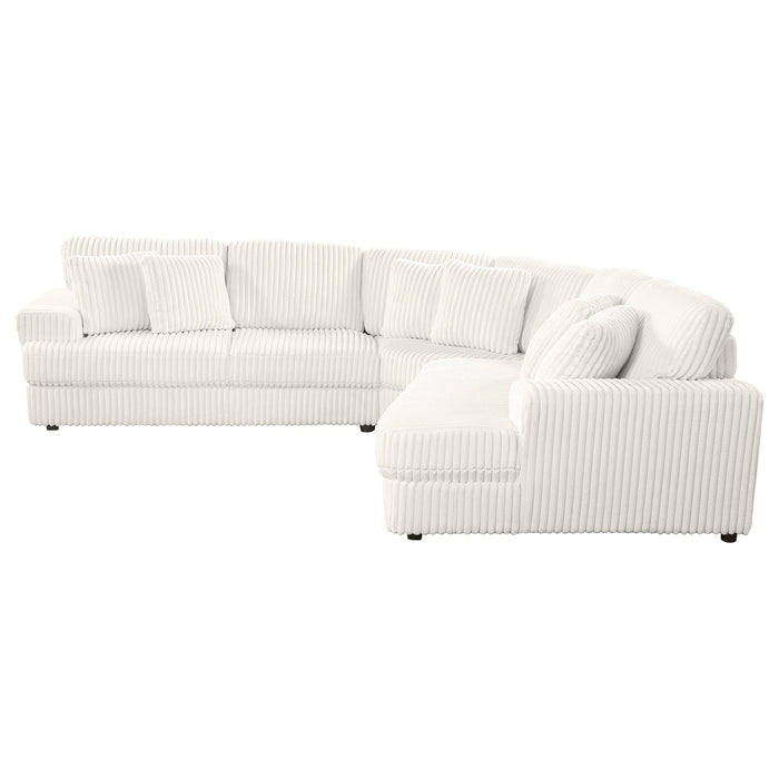 Emberson Upholstered Modular Sectional Sofa Ivory - Visions in Furniture (La Mirada, CA)