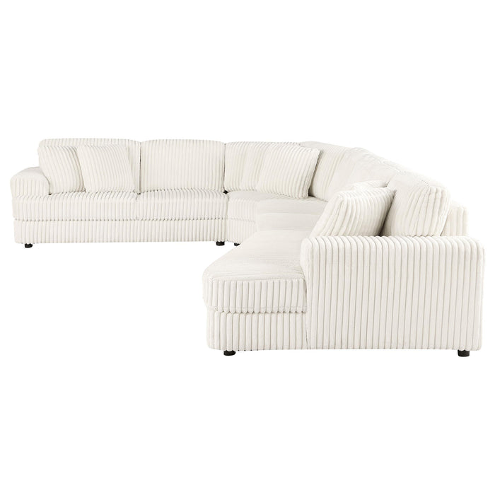 Emberson Upholstered Modular Sectional Sofa Ivory - Visions in Furniture (La Mirada, CA)