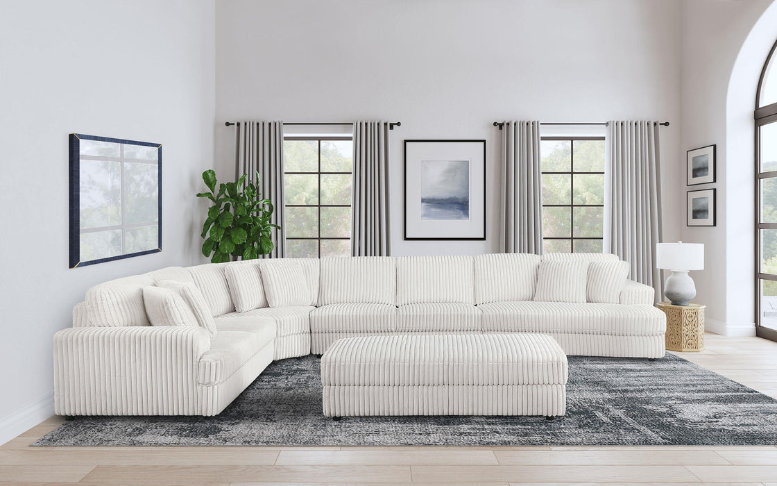 Emberson Upholstered Modular Sectional Sofa Ivory - Visions in Furniture (La Mirada, CA)