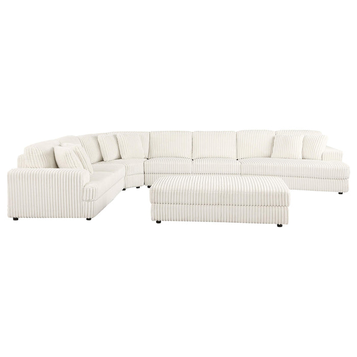 Emberson Upholstered Modular Sectional Sofa Ivory - Visions in Furniture (La Mirada, CA)