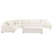 Emberson Upholstered Modular Sectional Sofa Ivory - Visions in Furniture (La Mirada, CA)