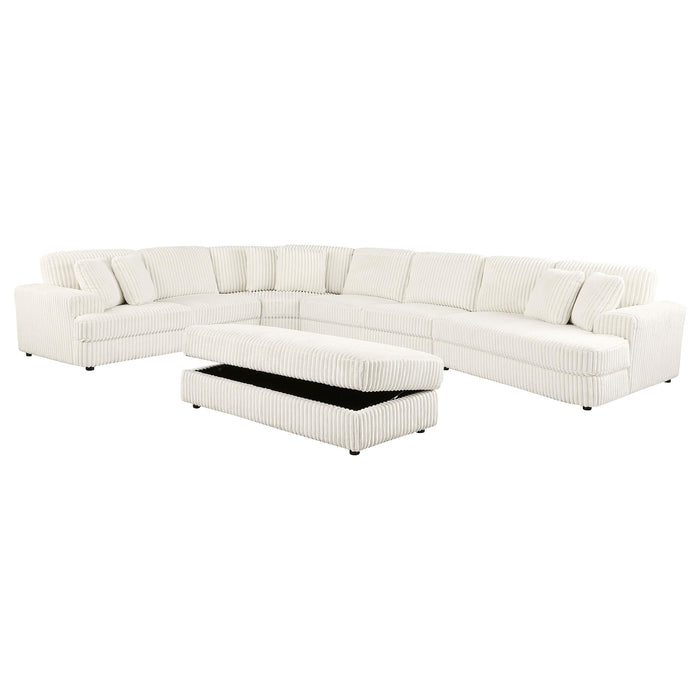 Emberson Upholstered Modular Sectional Sofa Ivory - Visions in Furniture (La Mirada, CA)