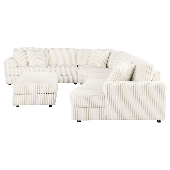 Emberson Upholstered Modular Sectional Sofa Ivory - Visions in Furniture (La Mirada, CA)