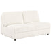 Emberson Upholstered Armless Loveseat Ivory - Visions in Furniture (La Mirada, CA)