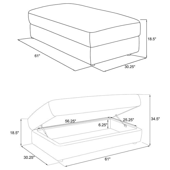 Emberson Ottoman - Visions in Furniture (La Mirada, CA)