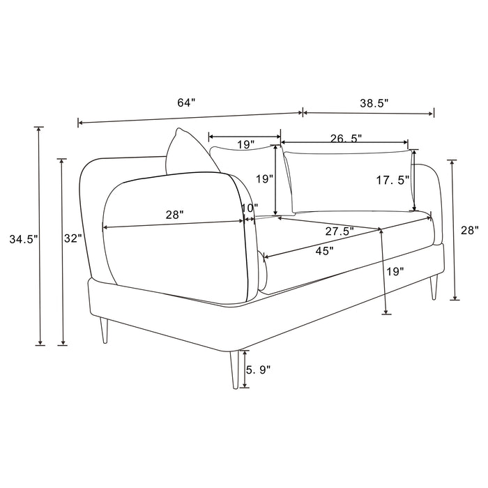 Jade Stationary Loveseat - Visions in Furniture (La Mirada, CA)