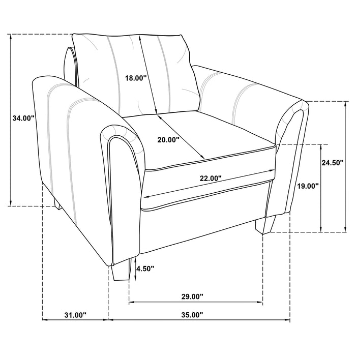 Davis Accent Chair - Visions in Furniture (La Mirada, CA)