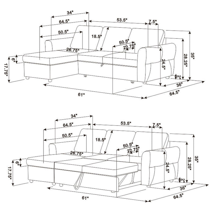 Samantha Sleeper Sectionals 2 - Visions in Furniture (La Mirada, CA)
