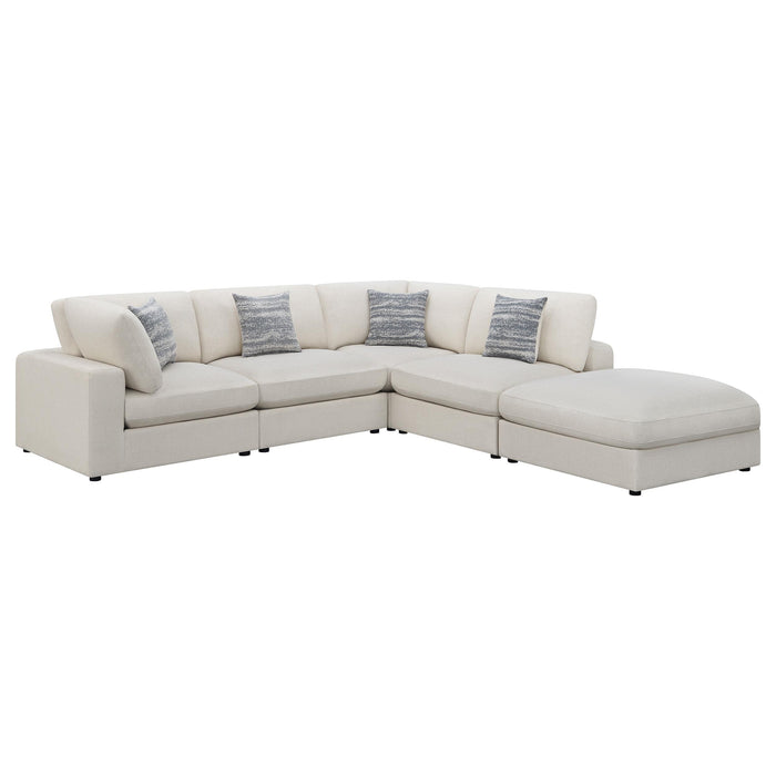 Serene 5-piece Upholstered Modular Sectional Sofa Beige - Visions in Furniture (La Mirada, CA)