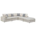 Serene 5-piece Upholstered Modular Sectional Sofa Beige - Visions in Furniture (La Mirada, CA)