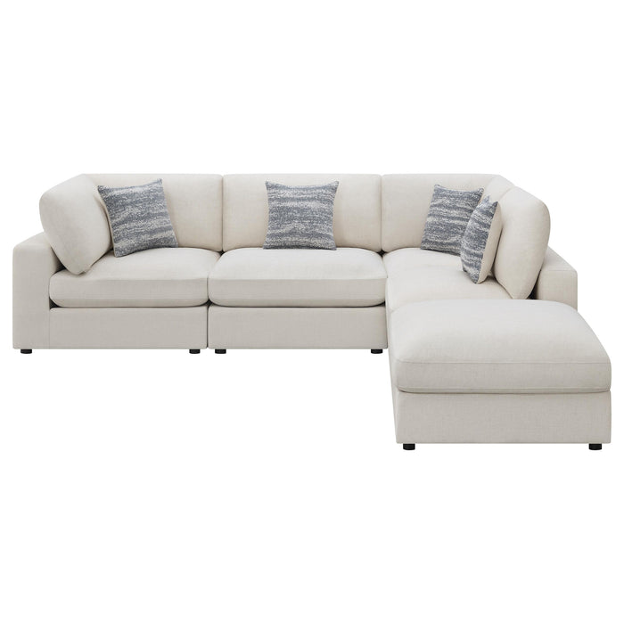 Serene 5-piece Upholstered Modular Sectional Sofa Beige - Visions in Furniture (La Mirada, CA)