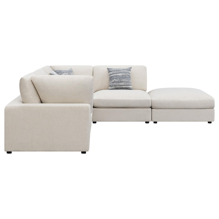 Serene 5-piece Upholstered Modular Sectional Sofa Beige - Visions in Furniture (La Mirada, CA)