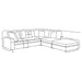 Serene 5-piece Upholstered Modular Sectional Sofa Beige - Visions in Furniture (La Mirada, CA)