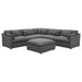 Hobson 6-piece Upholstered Modular Sectional Sofa Charcoal - Visions in Furniture (La Mirada, CA)
