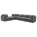 Hobson 6-piece Upholstered Modular Sectional Sofa Charcoal - Visions in Furniture (La Mirada, CA)
