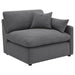 Hobson 6-piece Upholstered Modular Sectional Sofa Charcoal - Visions in Furniture (La Mirada, CA)