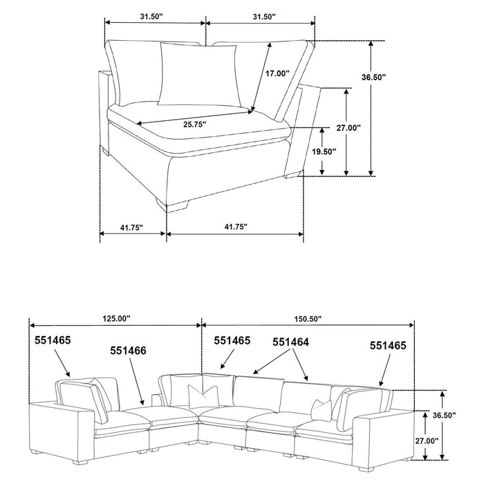 Lakeview Modular Sectionals Upholstered - Visions in Furniture (La Mirada, CA)