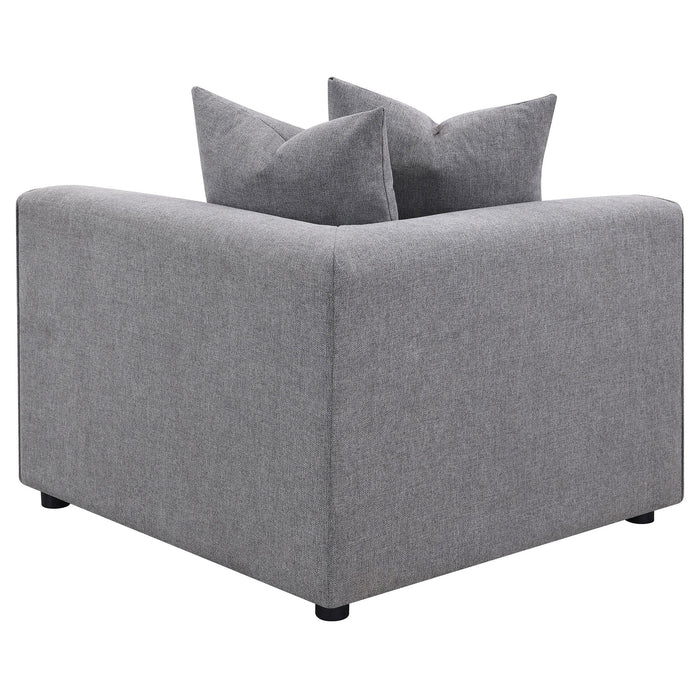 Jennifer Upholstered Corner Chair - Visions in Furniture (La Mirada, CA)