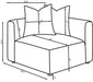 Jennifer Upholstered Corner Chair - Visions in Furniture (La Mirada, CA)