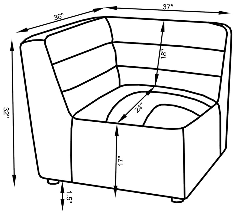 Sunny Upholstered Corner Chair - Visions in Furniture (La Mirada, CA)