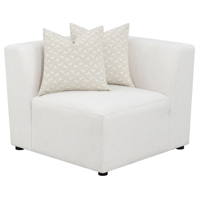 Freddie Upholstered Corner Chair Pearl - Visions in Furniture (La Mirada, CA)