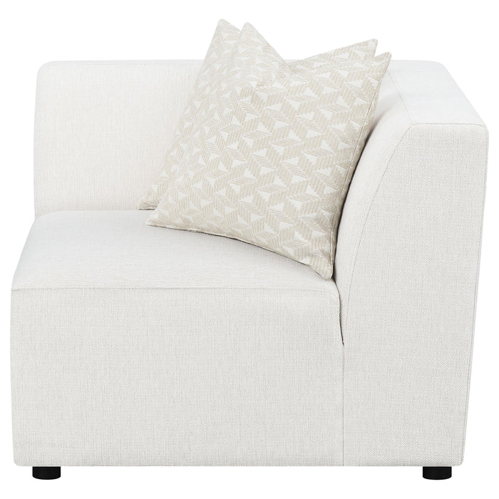 Freddie Upholstered Corner Chair Pearl - Visions in Furniture (La Mirada, CA)