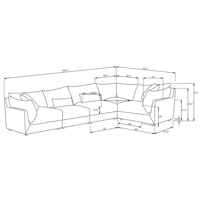 Sasha Modular Sectionals 2 - Visions in Furniture (La Mirada, CA)