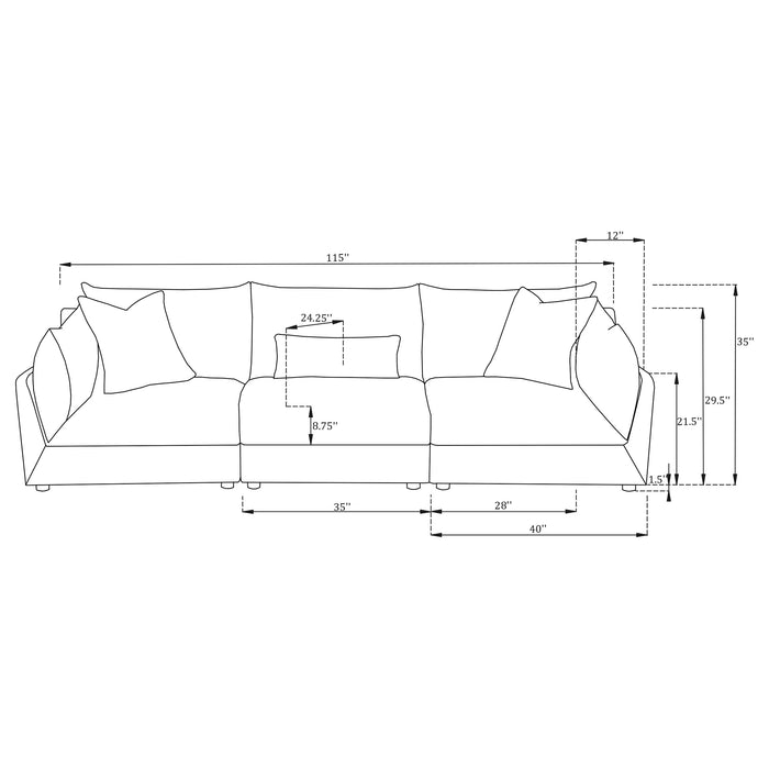 Sasha Stationary Sofas - Visions in Furniture (La Mirada, CA)