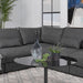 Sasha Upholstered Corner Chair Barely Black - Visions in Furniture (La Mirada, CA)