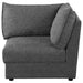 Sasha Upholstered Corner Chair Barely Black - Visions in Furniture (La Mirada, CA)