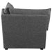 Sasha Upholstered Corner Chair Barely Black - Visions in Furniture (La Mirada, CA)