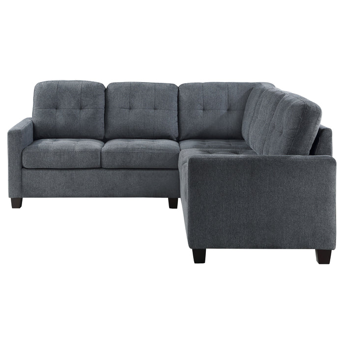 Georgina 5 Pc Stationary Sectionals Grey - Visions in Furniture (La Mirada, CA)