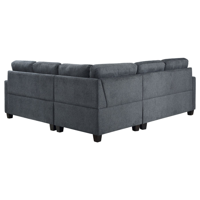 Georgina 5 Pc Stationary Sectionals Grey - Visions in Furniture (La Mirada, CA)