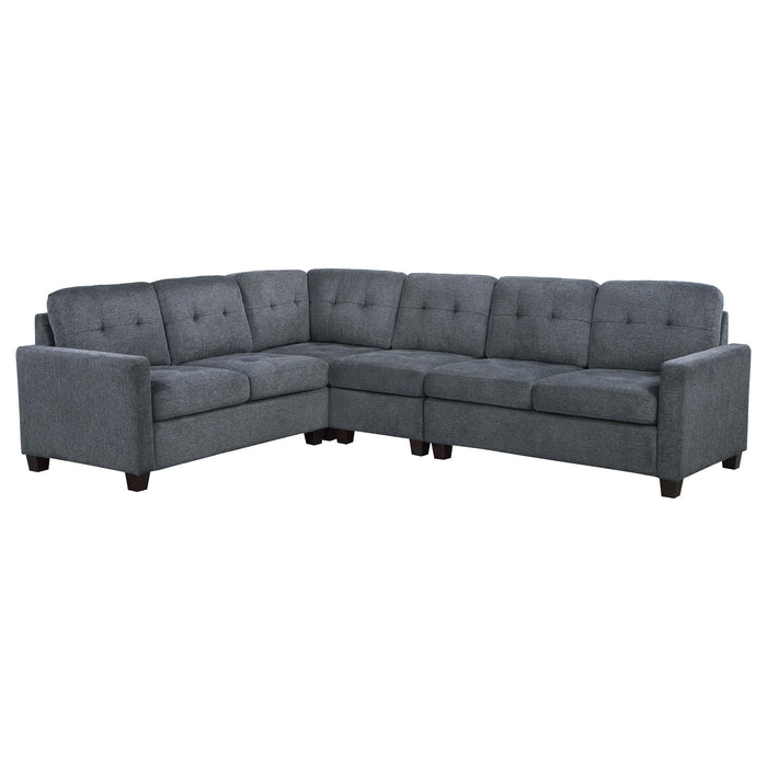 Georgina 4-piece Upholstered Modular Sectional Sofa Beige - Visions in Furniture (La Mirada, CA)