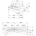 Georgina 4-piece Upholstered Modular Sectional Sofa Beige - Visions in Furniture (La Mirada, CA)