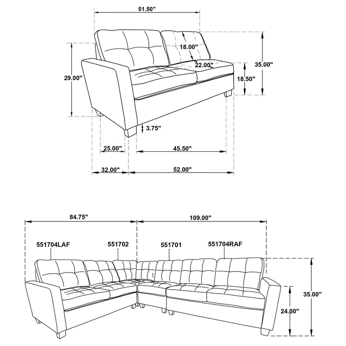 Georgina Modular Sectionals 5 - Visions in Furniture (La Mirada, CA)