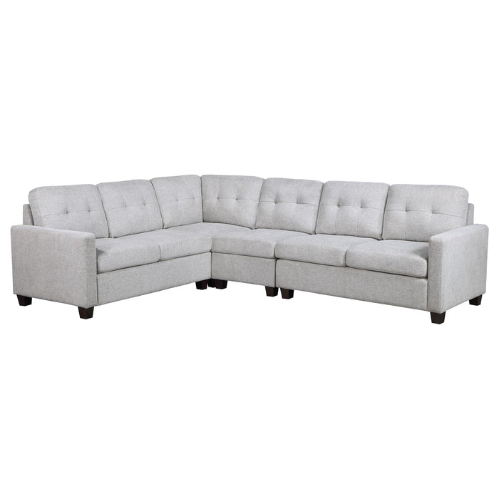 Georgina 4-piece Upholstered Modular Sectional Sofa Beige - Visions in Furniture (La Mirada, CA)