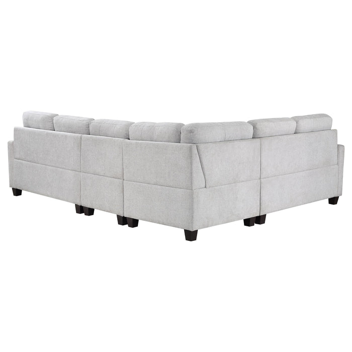 Georgina 4-piece Upholstered Modular Sectional Sofa Beige - Visions in Furniture (La Mirada, CA)