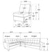 Georgina 4-piece Upholstered Modular Sectional Sofa Beige - Visions in Furniture (La Mirada, CA)