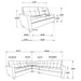 Georgina 4-piece Upholstered Modular Sectional Sofa Beige - Visions in Furniture (La Mirada, CA)